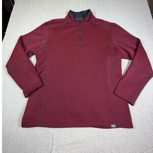CQR Men 2XL Red Covert 1/4 Zip Fleece Pullover Tactical Long Sleeve Warm Outdoor